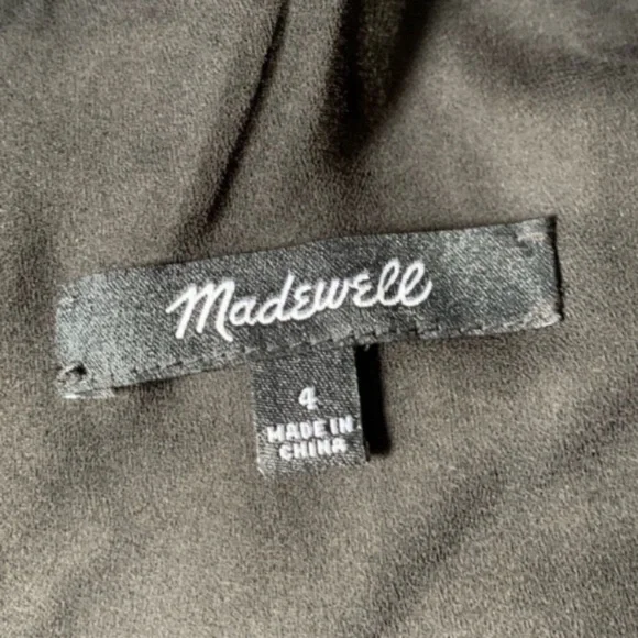 Madewell Silk Lace-Inset Little Black Dress - Picture 10 of 10